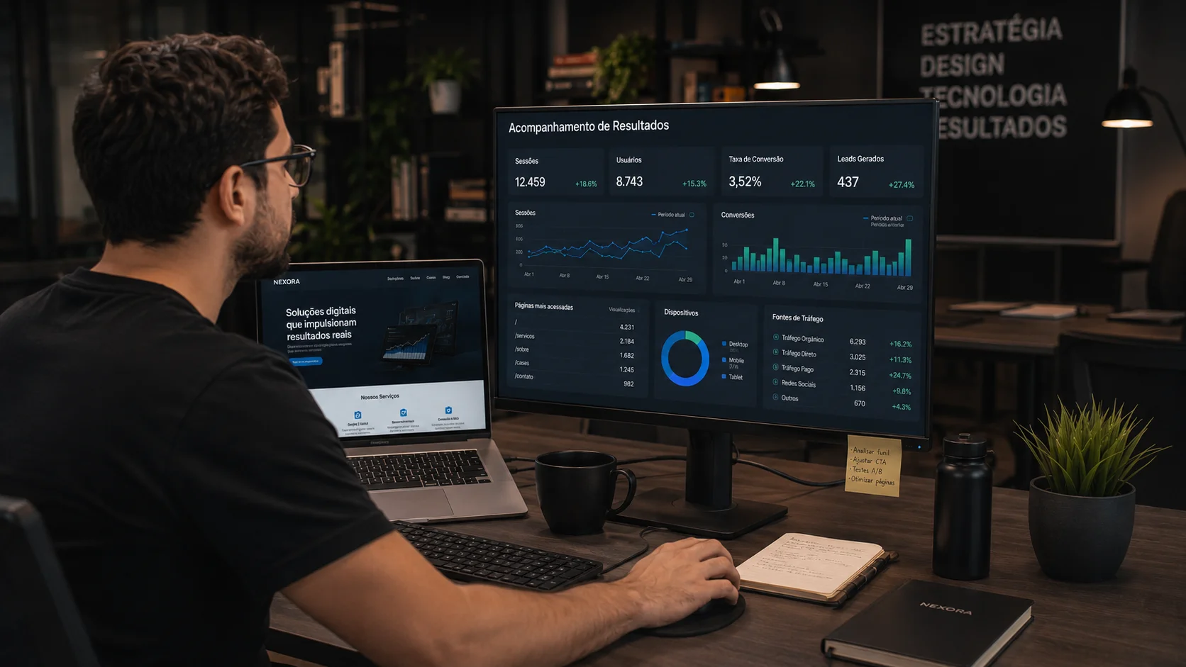 Entrega e acompanhamento — monitoramento de resultados e ajustes contínuos